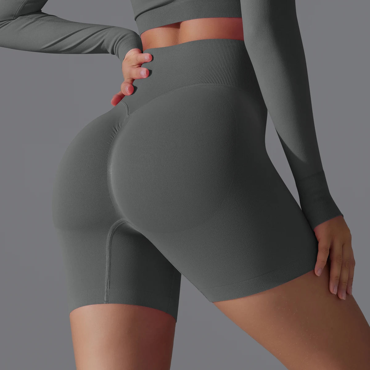 Seamless High-Waist Shorts - Yoga & Sports or Daily Wear