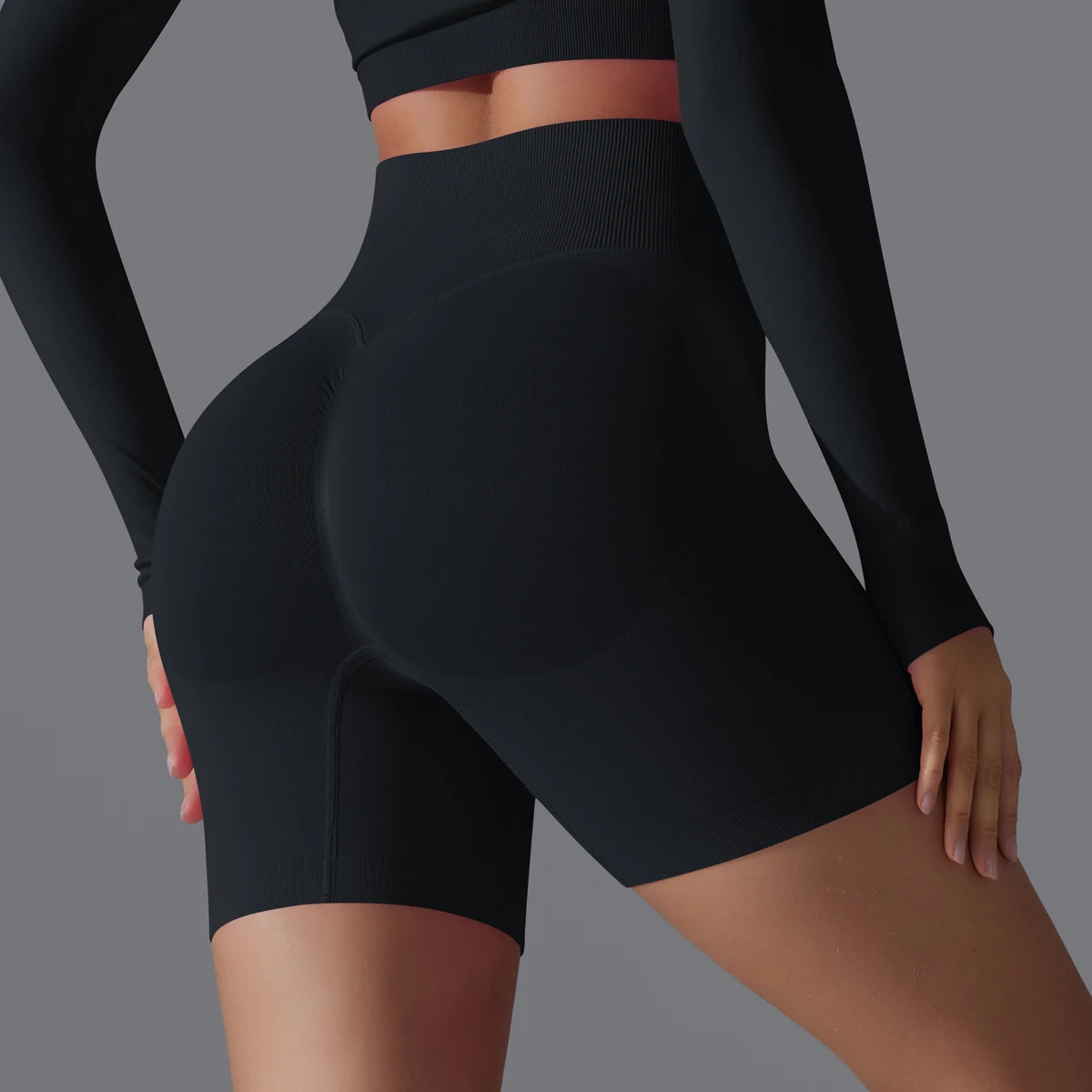 Seamless High-Waist Shorts - Yoga & Sports or Daily Wear