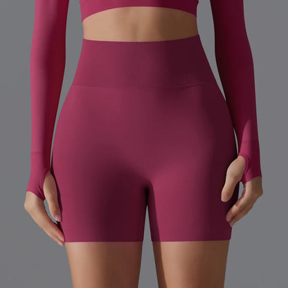 Seamless High-Waist Shorts - Yoga & Sports or Daily Wear