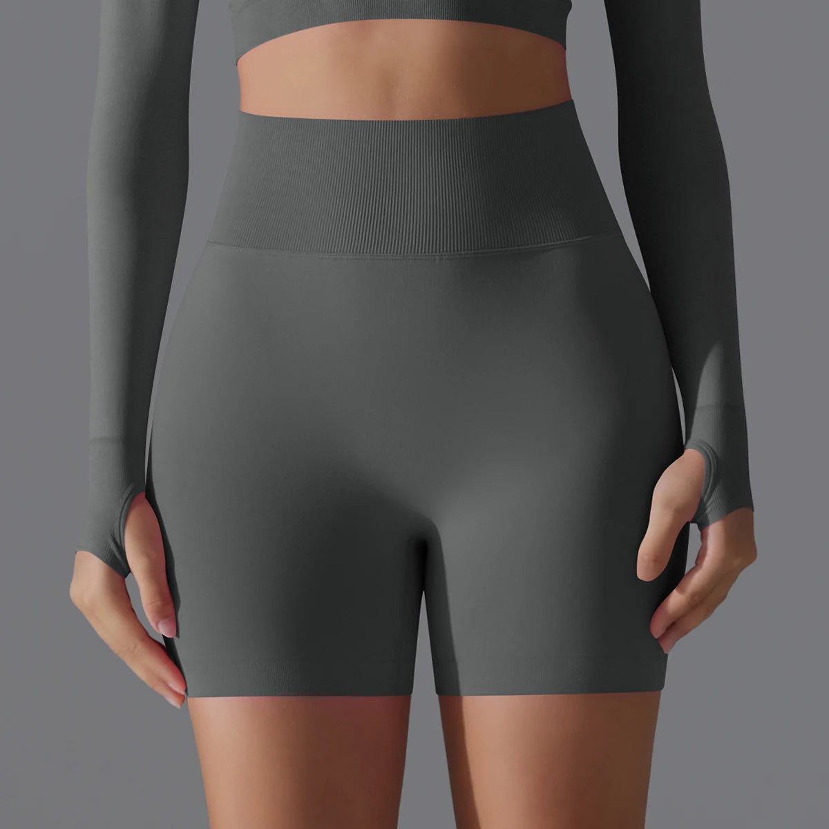 Seamless High-Waist Shorts - Yoga & Sports or Daily Wear