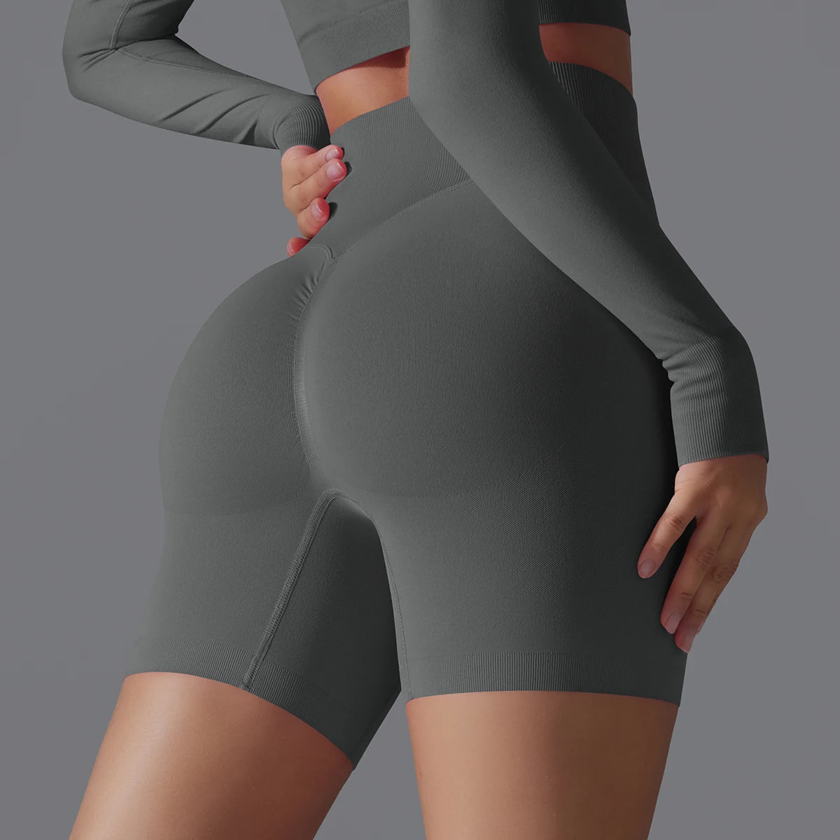 Seamless High-Waist Shorts - Yoga & Sports or Daily Wear